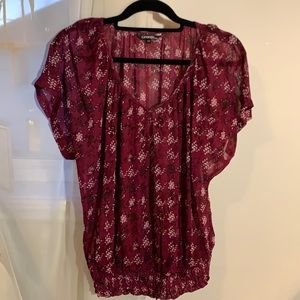 Plum Gauze Top